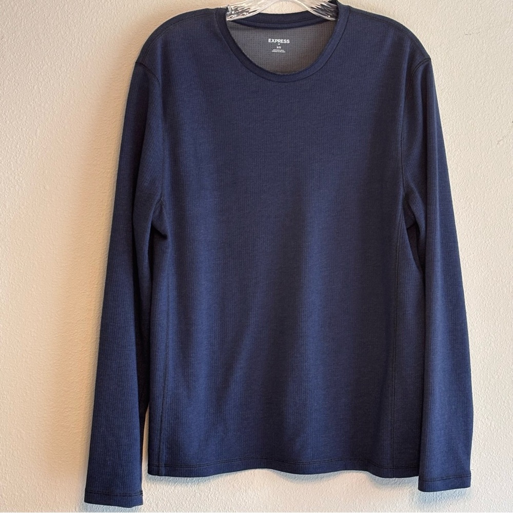 Express Men's Navy Blue Long Sleeve Shirt SZ Medium